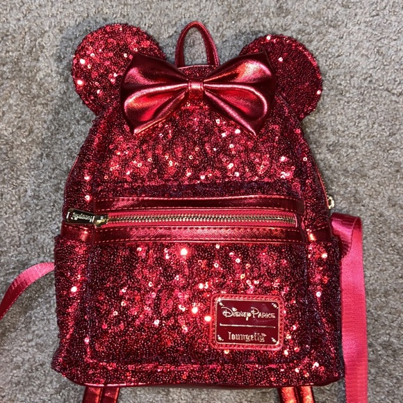 Loungefly Handbags - SALE! Loungefly Disney Parks Red Sequins Backpack